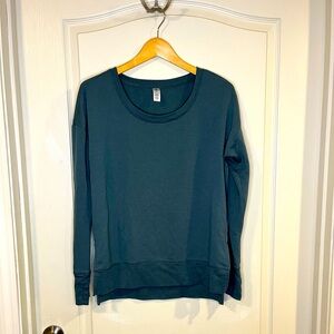 90 Degree By Reflex Blue Relaxed Hoodie Sweatshirt